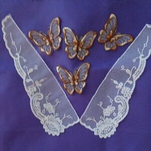 Elegant Lace and Butterfly Appliqué Set